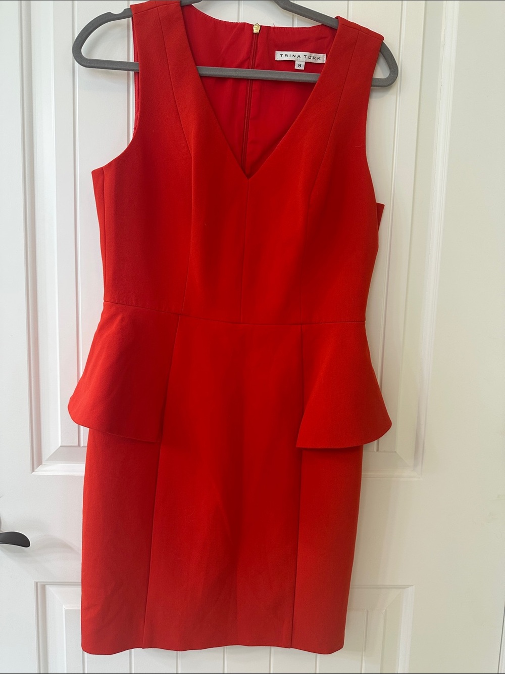 Trina Turk Orange Cocktail Business Dress size-8